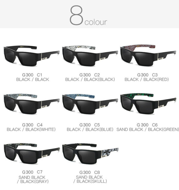 GCOTX Trendy Chicano Motorcycle Bandit Style Riding Glasses Hip Hop Fashion West Coast Polarized Sunglasses G300