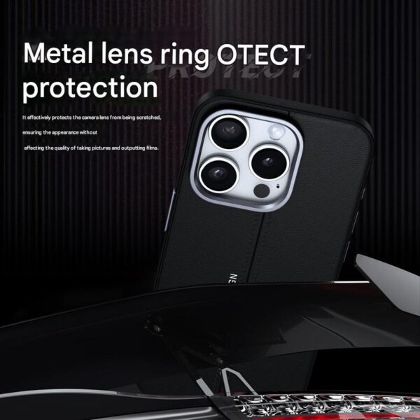 High End Business PU Leather Phone Case for iPhone 13 14 15 16 Pro Max Ultra Thin Matte Magnetic Charging Shockproof Back Cover