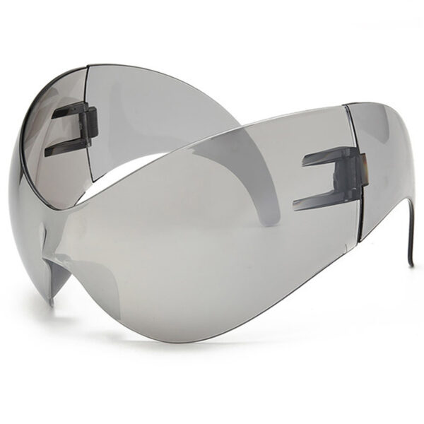 High Quality Rimless Large Frame Eyeglasses Oversized Cool Sunglasses Surrounding Gradient Lenses Men's and Women's Sunglasses