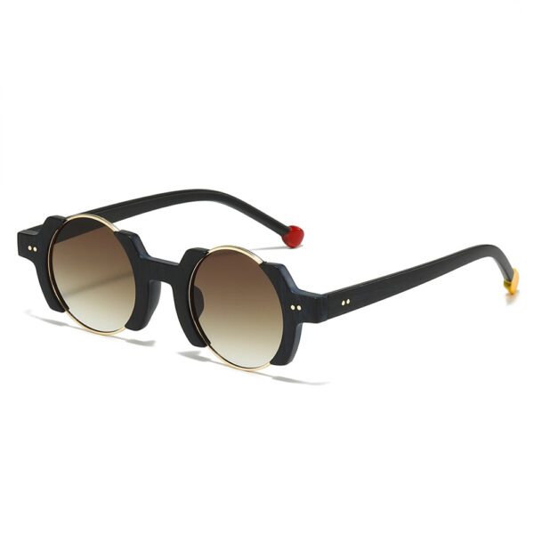 Hot 2025 Trending Classic Punk Round Sun Glasses for Men Retro Shades Custom Sunglasses logo Wholesale Lentes De Sol