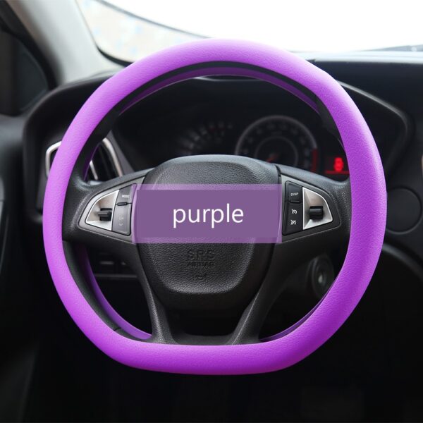 Hot Sale Colorful Anti-slip Soft Silicone Steering Wheel Cover Car Interior Decoration Accessories