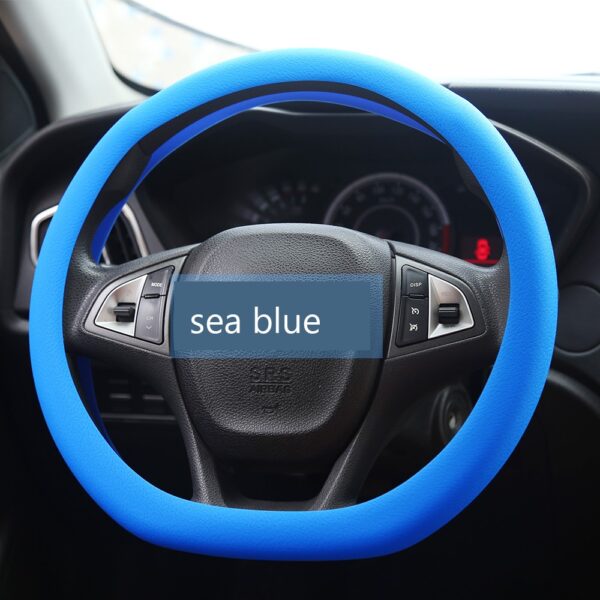 Hot Sale Colorful Anti-slip Soft Silicone Steering Wheel Cover Car Interior Decoration Accessories
