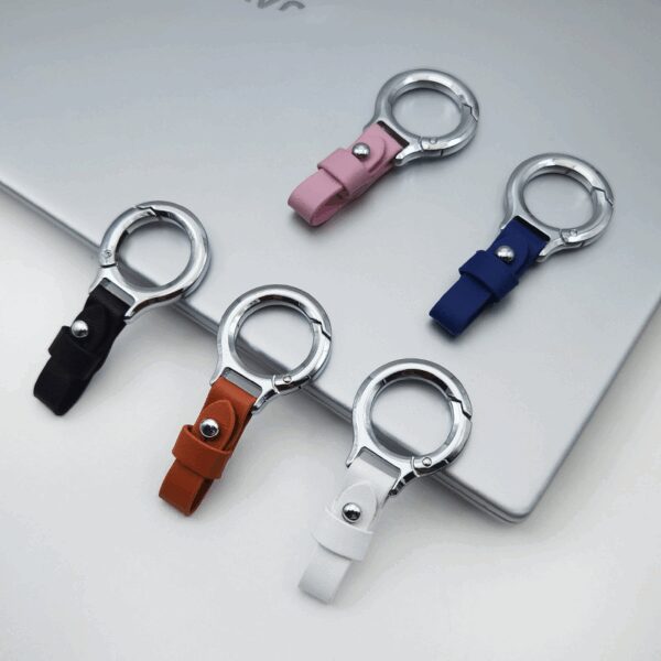 Hot Sale Custom Laser Mark Metal Souvenir Key Chain Pu Leather Key Chain Holder Personalized Car Leather Key Chain