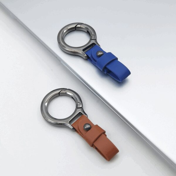 Hot Sale Custom Laser Mark Metal Souvenir Key Chain Pu Leather Key Chain Holder Personalized Car Leather Key Chain