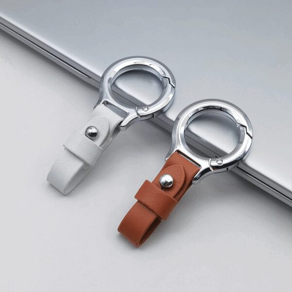 Hot Sale Custom Laser Mark Metal Souvenir Key Chain Pu Leather Key Chain Holder Personalized Car Leather Key Chain