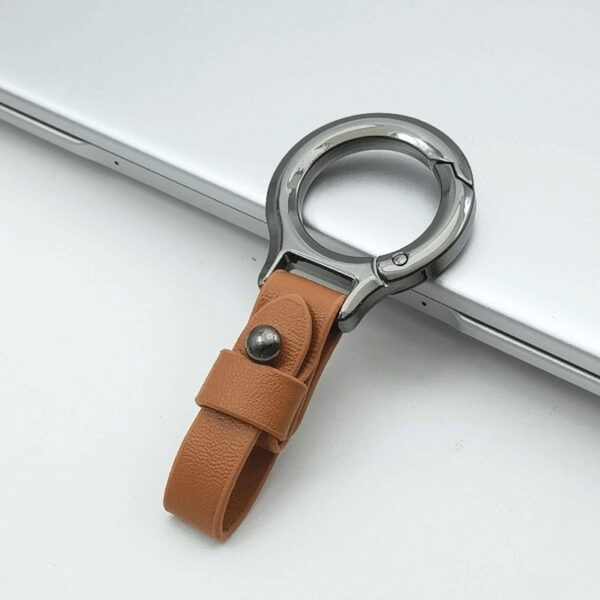 Hot Sale Custom Laser Mark Metal Souvenir Key Chain Pu Leather Key Chain Holder Personalized Car Leather Key Chain