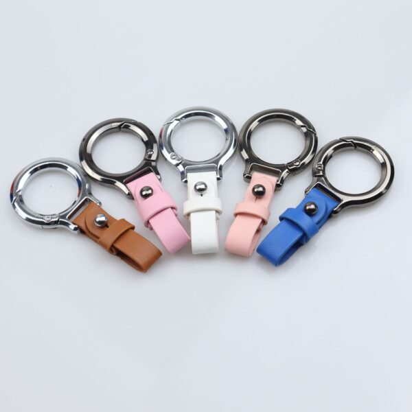 Hot Sale Custom Laser Mark Metal Souvenir Key Chain Pu Leather Key Chain Holder Personalized Car Leather Key Chain