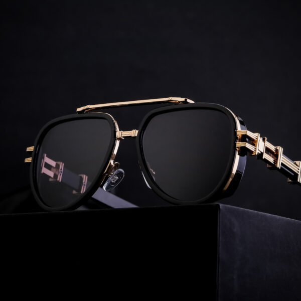 KAJILA Retro Vintage Aviation Punk Style Designer Custom Logo Double Beam UV400 Shades Sun Glasses Sunglasses for Women Men