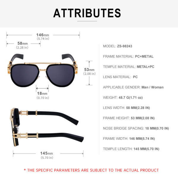 KAJILA Retro Vintage Aviation Punk Style Designer Custom Logo Double Beam UV400 Shades Sun Glasses Sunglasses for Women Men