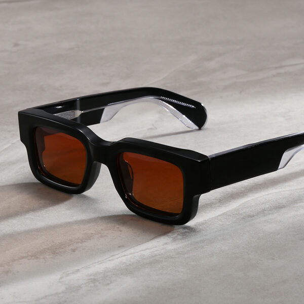 LBashades 2401 Custom Logo High Quality Vintage Square Sunglasses UV400 Retro Polarized Shades Acetate Fashionable Urban Style