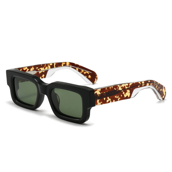 LBashades 2401 Custom Logo High Quality Vintage Square Sunglasses UV400 Retro Polarized Shades Acetate Fashionable Urban Style