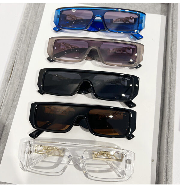 LBAshades 50224 New Fashion Small Square Plastic Frames Shades Luxury Trendy Glasses One Piece Sunglasses Women Men