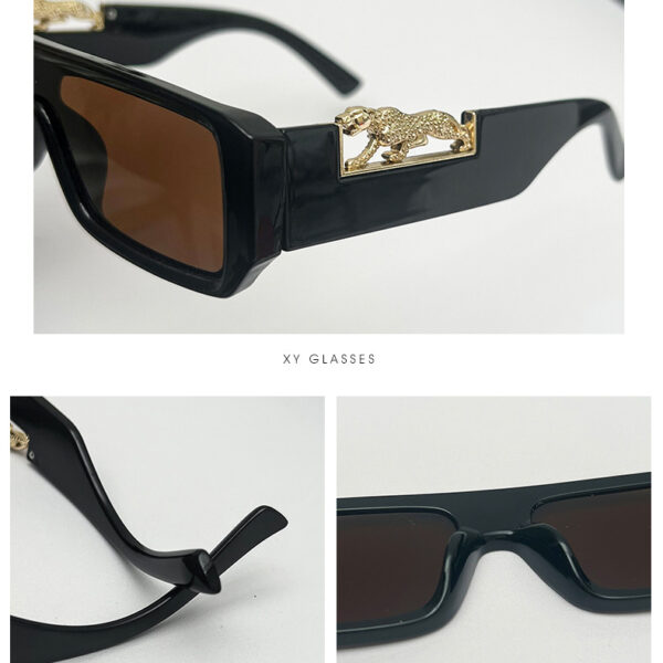 LBAshades 50224 New Fashion Small Square Plastic Frames Shades Luxury Trendy Glasses One Piece Sunglasses Women Men