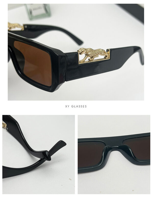 LBAshades 50224 New Fashion Small Square Plastic Frames Shades Luxury Trendy Glasses One Piece Sunglasses Women Men