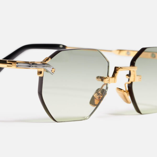 Lmamba Brand Designer Fashion Frameless Square Gradient Shades Nylon Lens Metal Custom Logo Rimless Sunglasses for Men Women