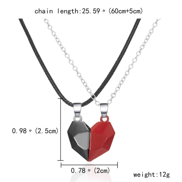 Love Necklace Couple Necklace Magnetic Heart Necklace