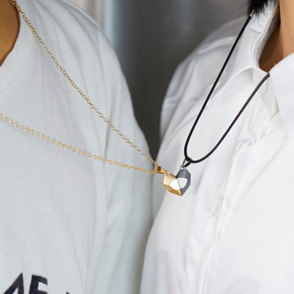 Love Necklace Couple Necklace Magnetic Heart Necklace