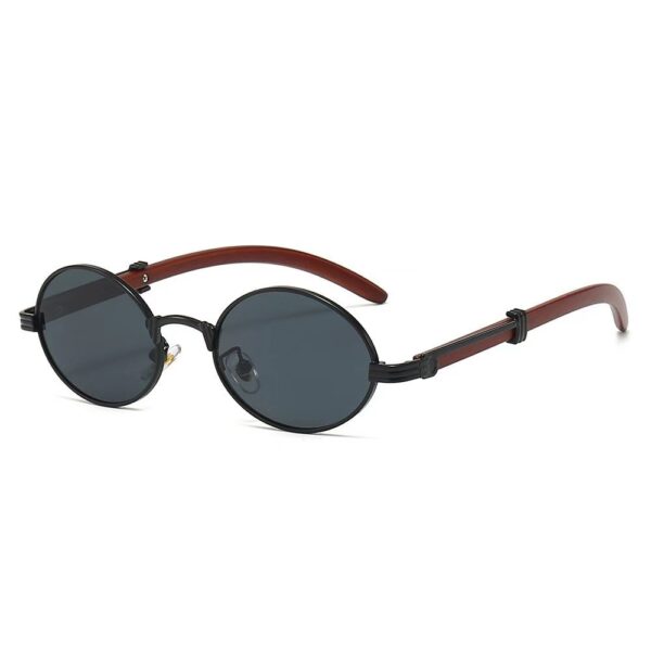 Multicolor Metal Plastic Frame Gradient Ocean Lenses Decorative Shades Unisex UV Protection Round Oval Wood Grain Temple Glasses