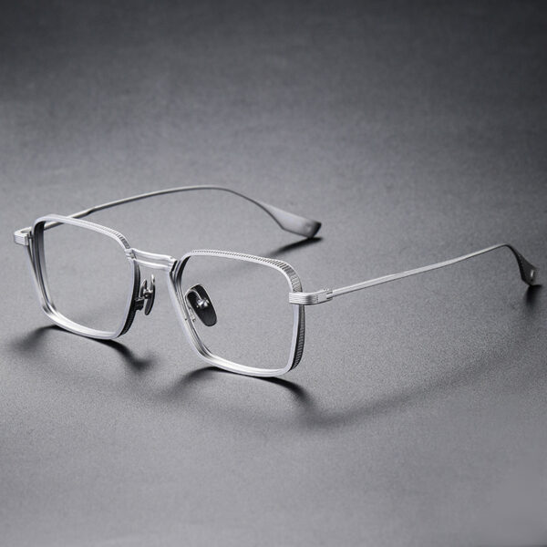 New Arrival Designer Branded Optical Frames Men Retro Rectangle Pure Titanium Frame Fashion Luxury Eye Glasses