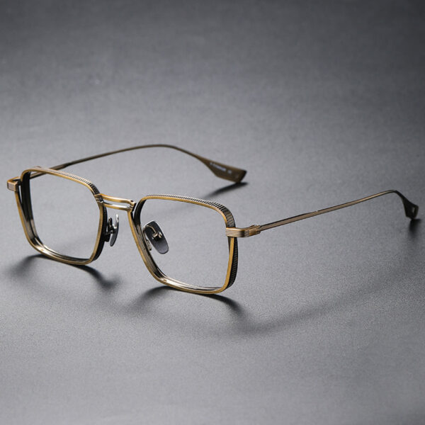 New Arrival Designer Branded Optical Frames Men Retro Rectangle Pure Titanium Frame Fashion Luxury Eye Glasses