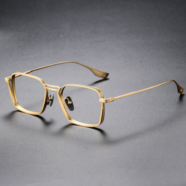 New Arrival Designer Branded Optical Frames Men Retro Rectangle Pure Titanium Frame Fashion Luxury Eye Glasses
