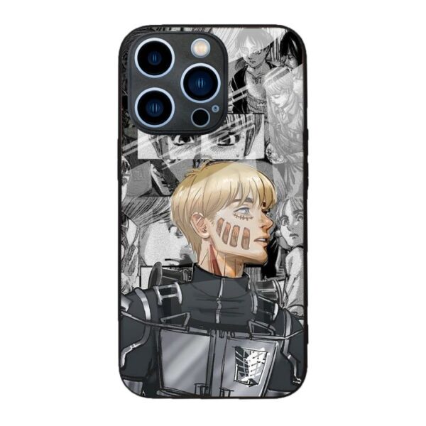 New Cartoon Anime Tempered Glass Mobile Phone Case for iPhone 16 15 14 13 12 11 Pro Max XS XR Anti Scratch Protect Cover