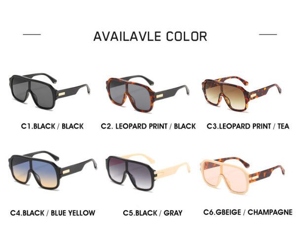 New Plastic One Piece Square Frame Hot Selling Reasonable Price Printed Sunglasses 2025 Oversized Protective Eyewear