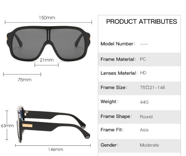 New Plastic One Piece Square Frame Hot Selling Reasonable Price Printed Sunglasses 2025 Oversized Protective Eyewear