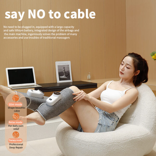 New Sale Portable Pressotherapy Calf Muscle Pain Relieves Electric Heating Lifting Air Compression Leg Massager