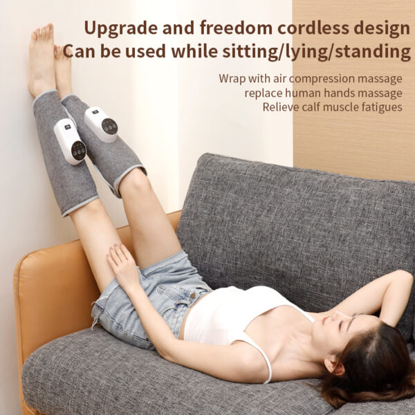 New Sale Portable Pressotherapy Calf Muscle Pain Relieves Electric Heating Lifting Air Compression Leg Massager