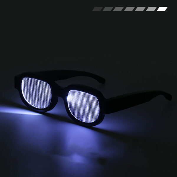 Partagas Fashion Anime LED Light Dancing Party Halloween Christmas Rectangle Sunglasses Eyeglasses Glasses Unisex for Men Women