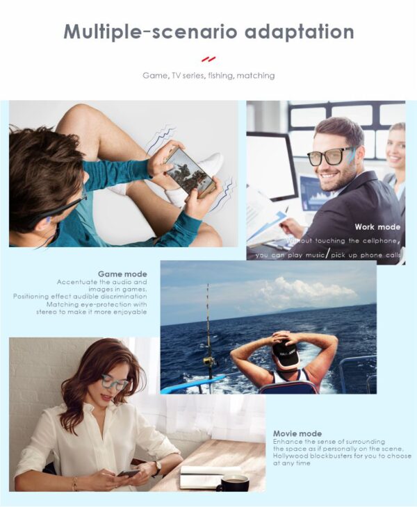Revolutionize Your Vision and Audio: Bluetooth Smart Glasses Offering Hands-Free Calls, Music, and Style in One