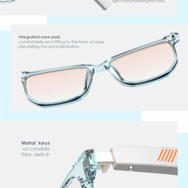 Revolutionize Your Vision and Audio: Bluetooth Smart Glasses Offering Hands-Free Calls, Music, and Style in One