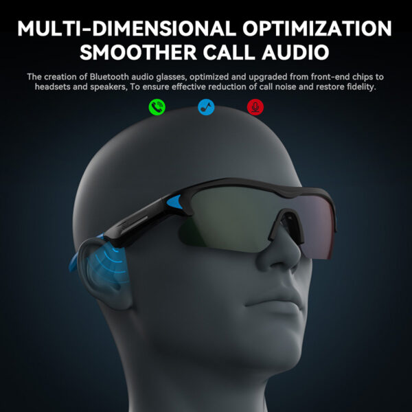 Smart Glasses Bluetooth 5.3 Wireless Stereo Sport Headset Outdoor Sunglasses Speakers With Mic Driving A8 Sunglasses