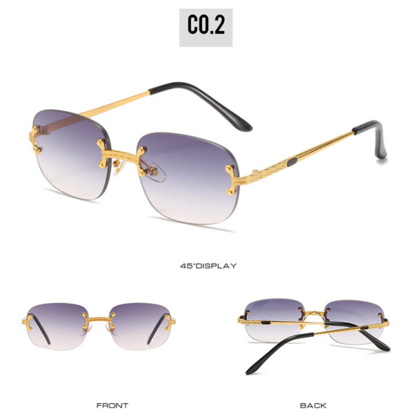 Sparloo 10678 Men NQ028 Vintage Luxury Brand Rimless Eyewear Rimless Sunglasses Men Luxury Brand