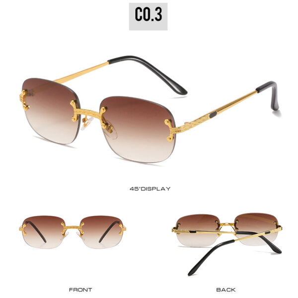 Sparloo 10678 Men NQ028 Vintage Luxury Brand Rimless Eyewear Rimless Sunglasses Men Luxury Brand
