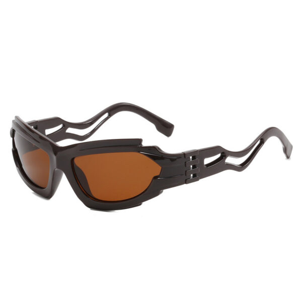 Sports Eyewear Fashion Plastic Frame Sunglasses with Personality Trend for Sports & Outdoor Activities