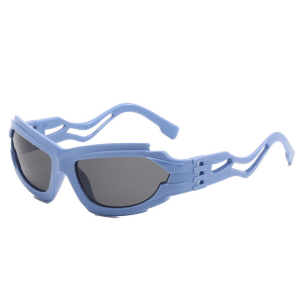 Sports Eyewear Fashion Plastic Frame Sunglasses with Personality Trend for Sports & Outdoor Activities