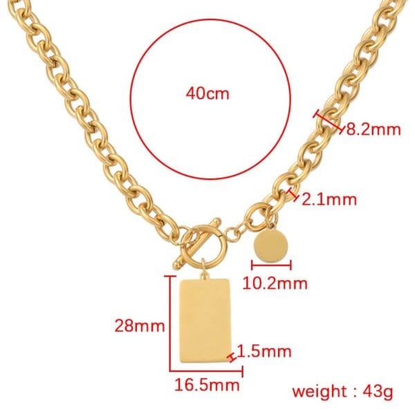 Stainless Steel Blank Round Square Pendant Engraving Custom Name Necklace for Valentine's Day Gift Bijoux En Acier Inoxydable
