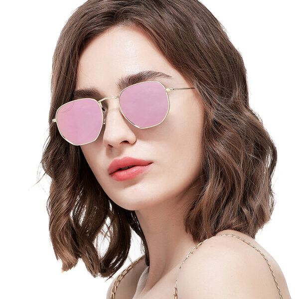 STORY STYZ3548 High Quality Metal Vintage Sun Glasses Fashion Polarized Sunglasses Women Designer Small Frame Pink Shades