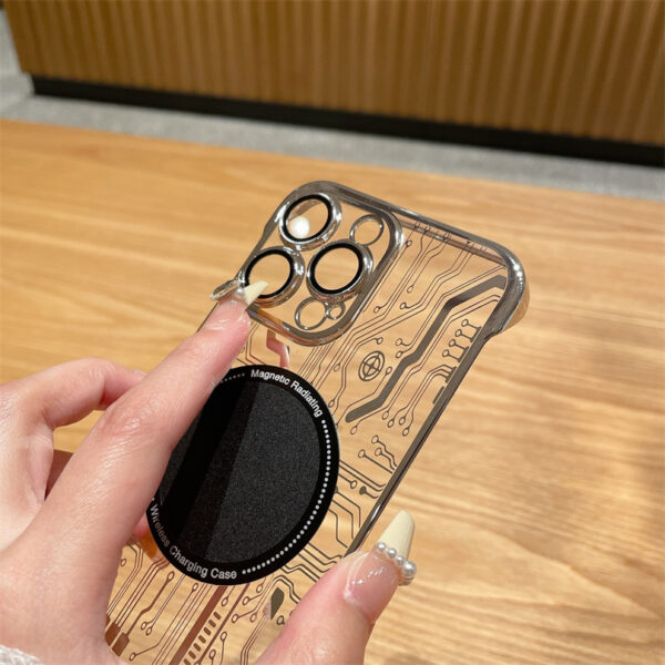Suitable for iPhone 15 Promax Heat Dissipation case Magnetic Phone case for Apple 13Pro Frameless Anti Drop Protective case