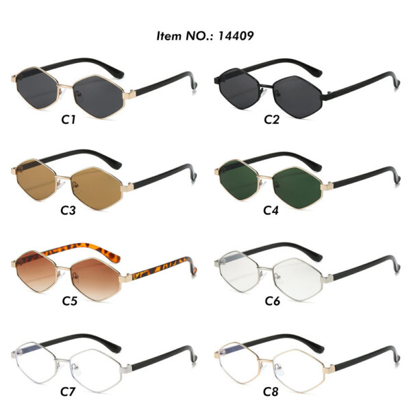 Superhot Eyewear 14409 Fashion 2025 Retro Trendy Hexagon Hipple Style Metal Shades Sunglasses