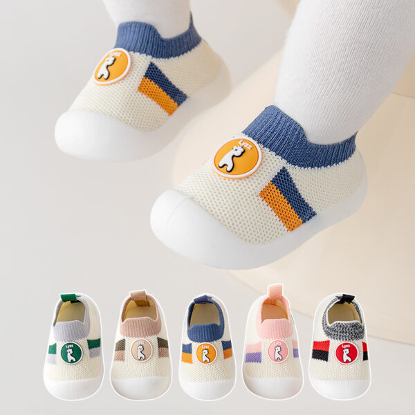 Unisex Summer Baby Walking Shoes Mesh Breathable Anti-slip Sandals Soft Bottom Slides for Boys Girls for Spring Autumn Outdoors
