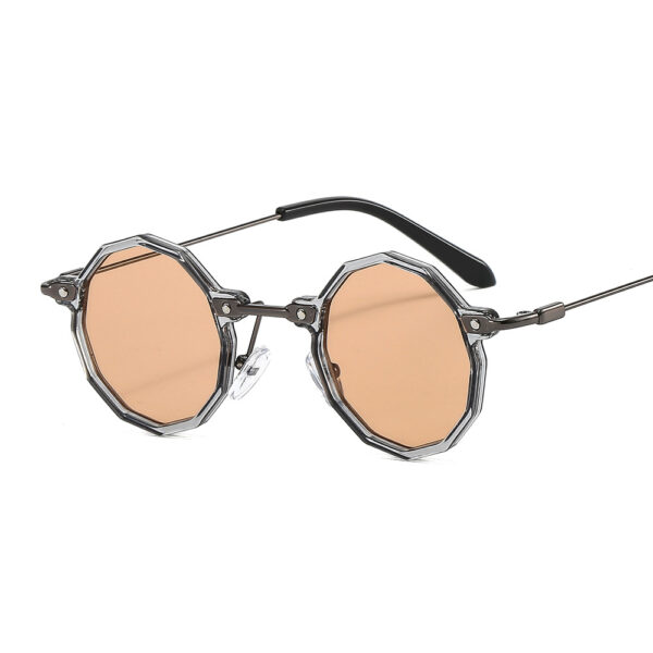 Unisex Vintage Square Sunglasses Transparent Frame Retro Punk Shades Hollow Sun Glasses One Piece Sun-Eyewear