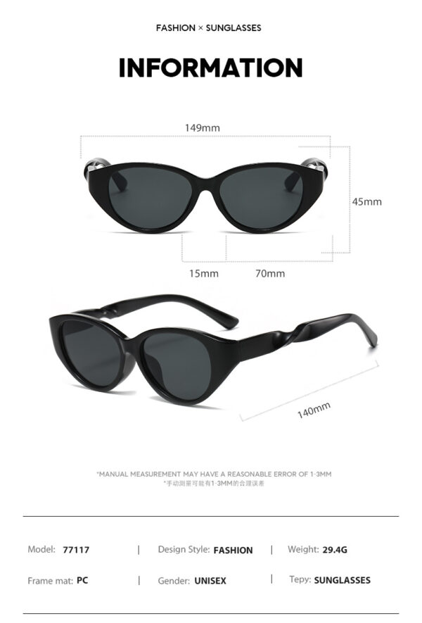 UV400 New Arrival Fashion Sunglasses Hot Sales Sun Glasses PC Frame High Quality Shades Cat Eye Fashion Women Sunglasses