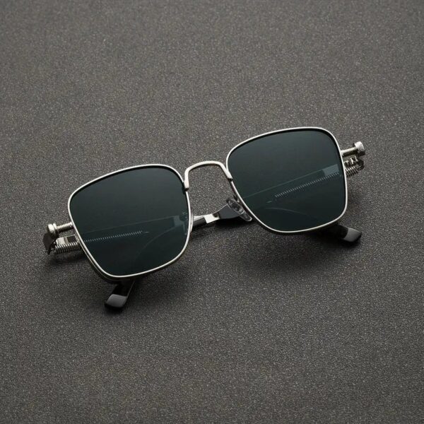 Vintage Mens square Metal Frame Sunglasses Designer Fashion Y2k Punk Summer Sunglasses 2025