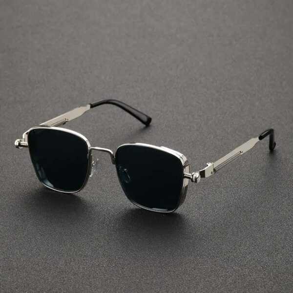 Vintage Mens square Metal Frame Sunglasses Designer Fashion Y2k Punk Summer Sunglasses 2025
