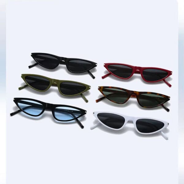 Xiangyi Gafas De Sol Small Narrow Frame Fashion Sun Glasses Retro Personality Triangle Cat Eye Designer Sunglasses Women Men