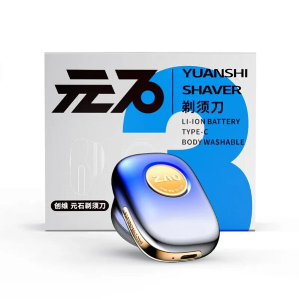 Yuanshi Zao Stone Electric Face Shaver for Men Rechargeable Travel Portable Beard Trimmer IPX7 Washable Mini Razor