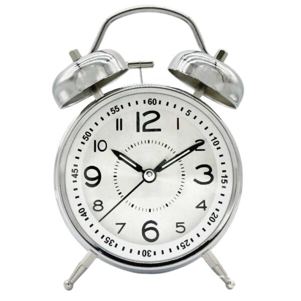 Silent Metal Bell Alarm Clock - LAC12